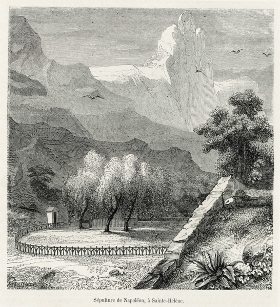 The burial site of Napoleon, in Saint Helena.