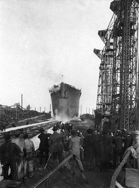 20 octobre 1932. Lancement du Normandie en présence du Président Lebrun.
