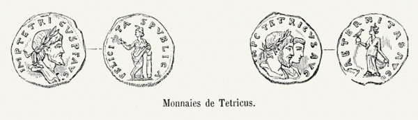 Monnaie frappée sous le règne de Tetricus Ier