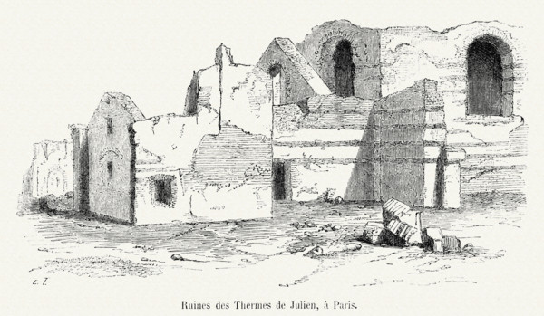 Ruines des Thermes de Julien à Paris