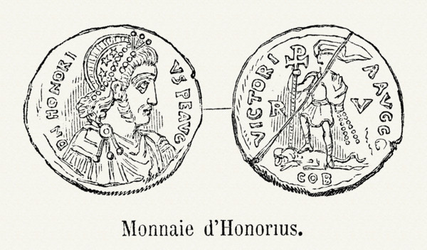 Monnaie frappée sous le règne d'Honorius