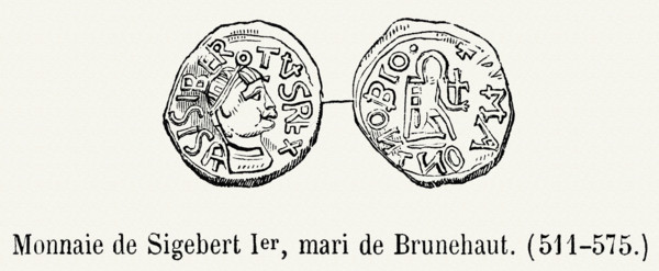Monnaie frappée sous le règne de Sigebert Ier