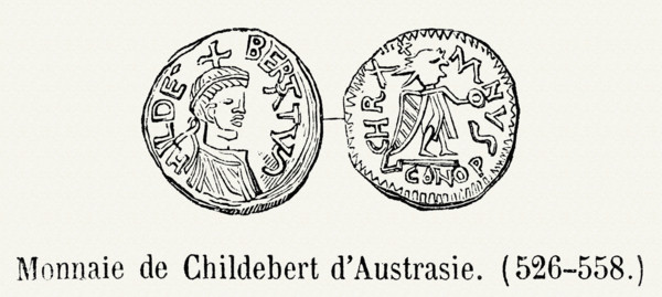 Monnaie frappée sous le règne de Childebert II