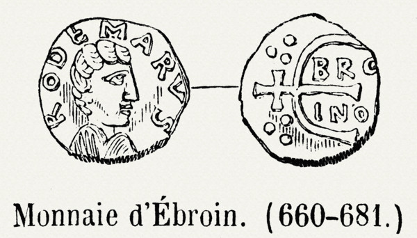 Money of Ebroin (660-681).