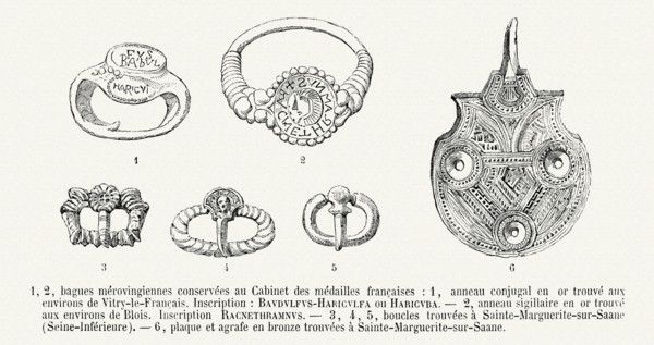 Bijoux mérovingiens.
