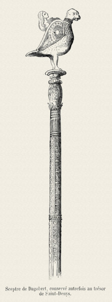 Sceptre de Dagobert, conservé autrefois au trésor de Saint-Denis.