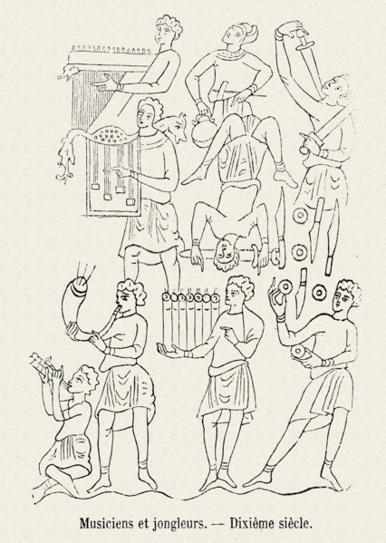 Musiciens et jongleurs.