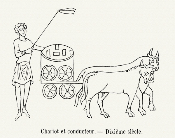 Chariot and driver.
