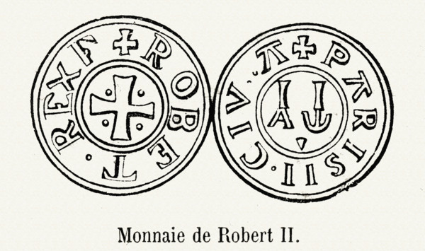 Monnaie frappée sous le règne de Robert II de France