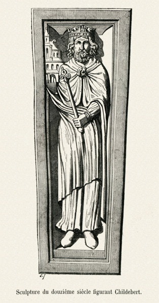 Sculpture depicting Childebert I.