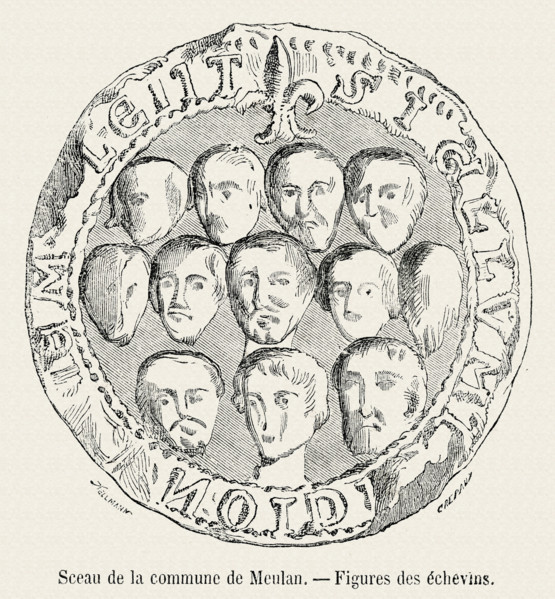 Sceau de la commune de Meulan.