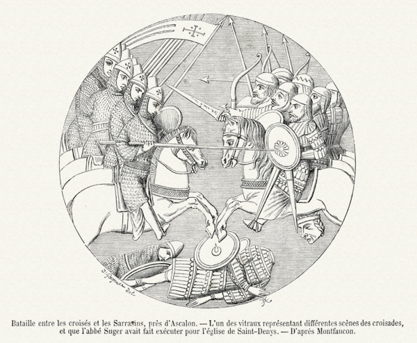 Battle between the Crusaders and the Saracens, near to Ascalon.