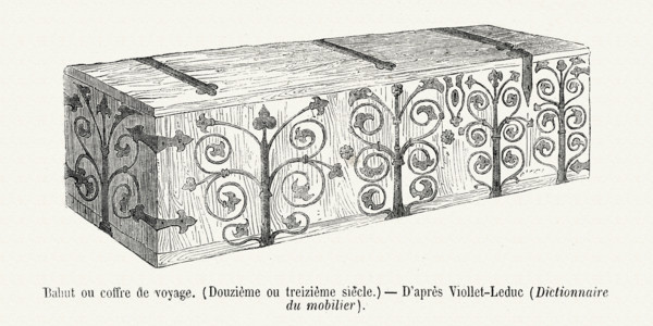 Bahut ou coffre de voyage.