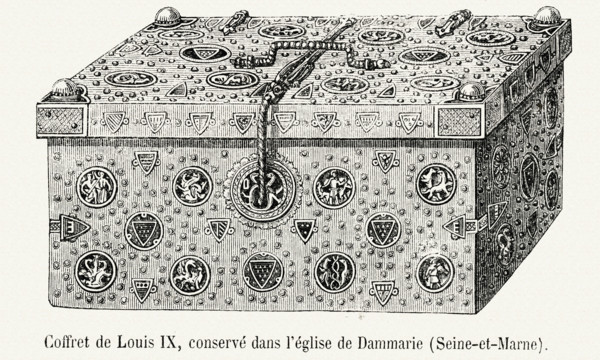 Coffret de Louis IX, conservé dans l'église de Dammarie (Seine et Marne).