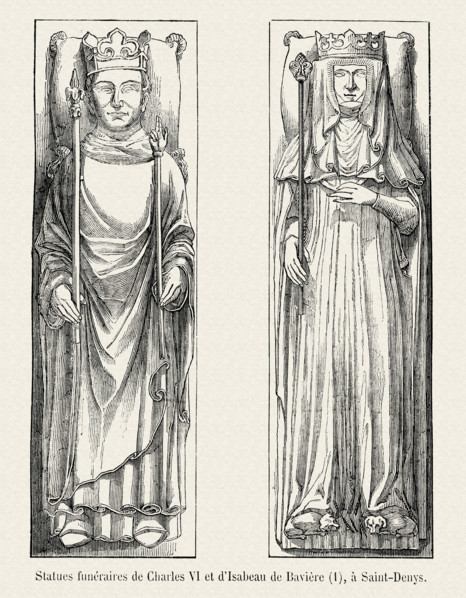 Gisant de Charles VI et d'Isabeau d Bavière.