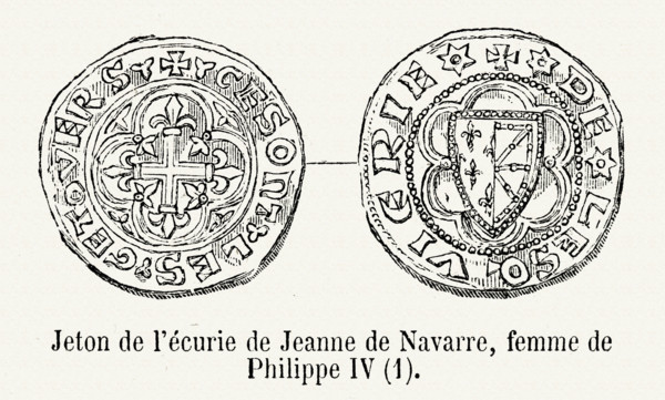 Jeton de l'écurie de Jeanne de Navarre.