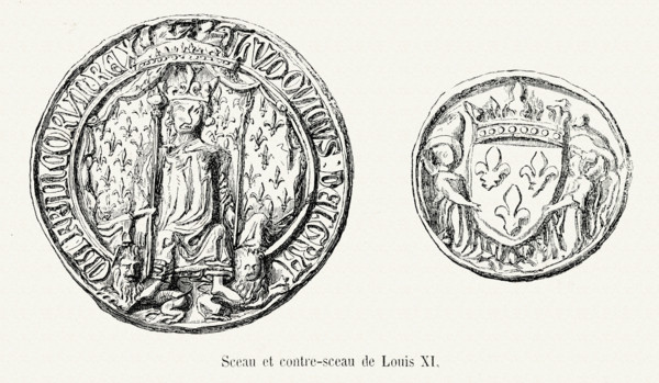 Sceau et contre-sceau de Louis XI.