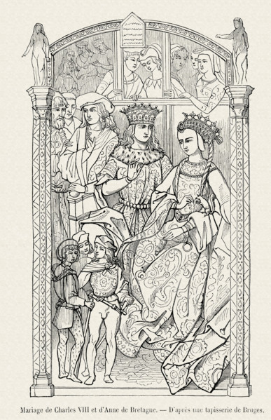 Mariage de Charles VIII et d'Anne de Bretagne.