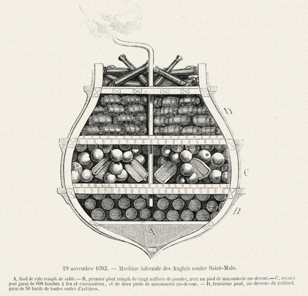 English infernal machine used against Saint-Malo.