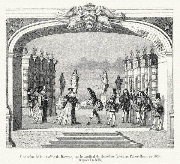 A scene from the tragedy of Mirame.