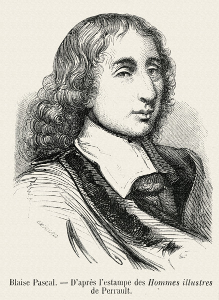 Blaise Pascal, according to the embossment of the "Illustrious Men" of Perrault.