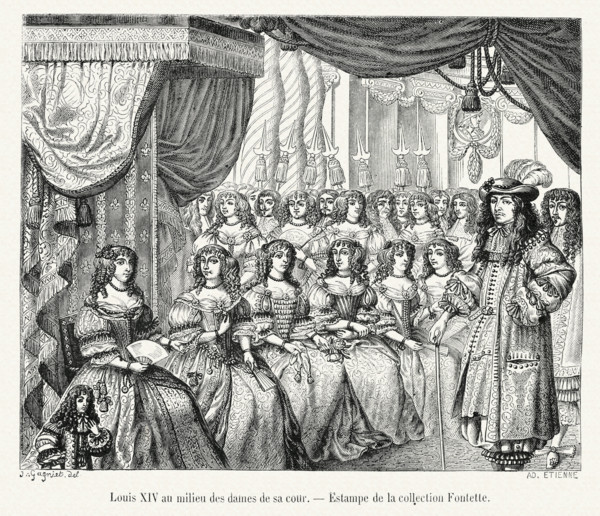 Louis XIV au milieu des dames de sa cour.