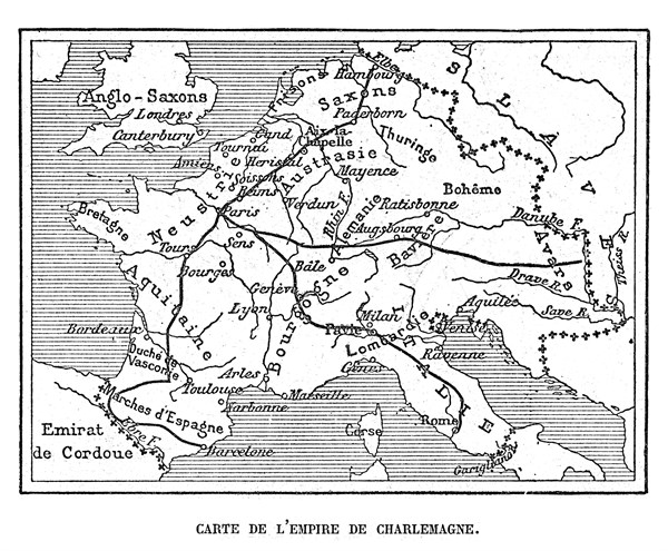 Map of Charles Ist's Empire.