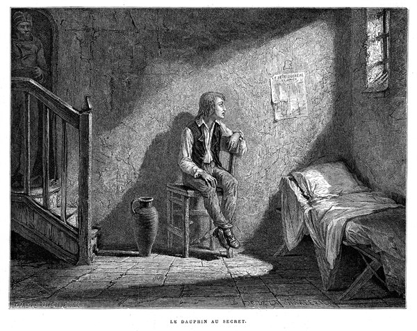 Le Dauphin (Louis XVII) mis au secret dans la prison du Temple.