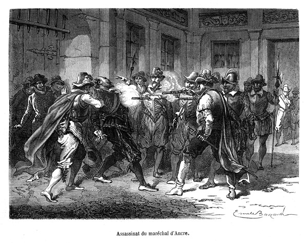 Assassinat du maréchal d'Ancre. Concino Concini, maréchal d’Ancre, né à Florence vers 1575 et