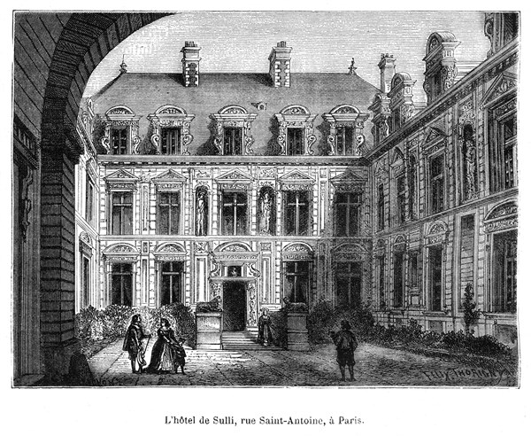 L'hôtel de Sully, rue Saint-Antoine, à Paris.