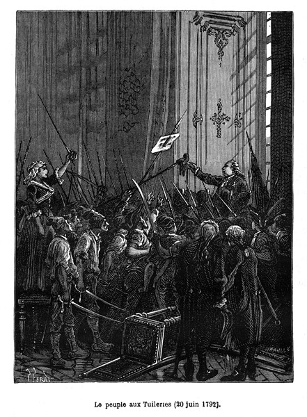 Révolution française. Le peuple aux Tuileries (20 juin 1792).
