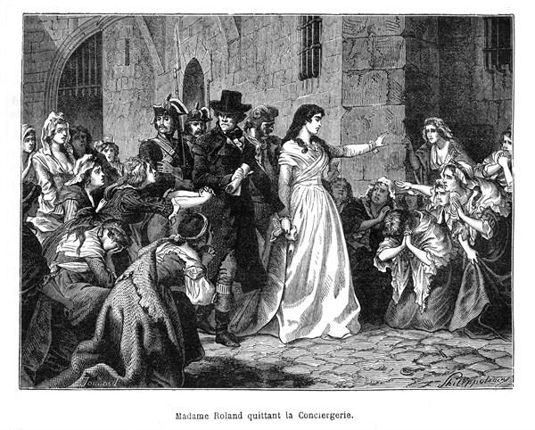 Madame Roland leaving the lodge