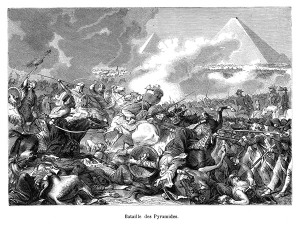 La bataille des pyramides a lieu le 3 thermidor An VI (21 juillet 1798) entre l'Armée française
