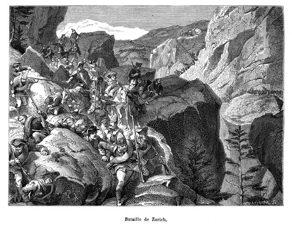 Bataille de Zurich les 3 et 4 Vendémiaire an VIII (25-26 septembre 1799).