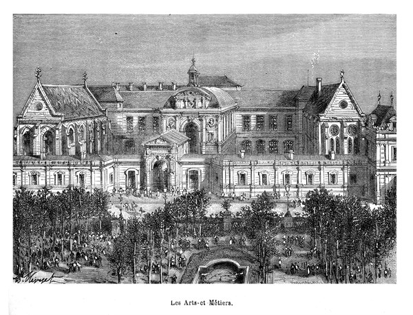 Paris. Les Arts-et-Métiers. Le Conservatoire National des Arts et Métiers (Cnam) est un grand