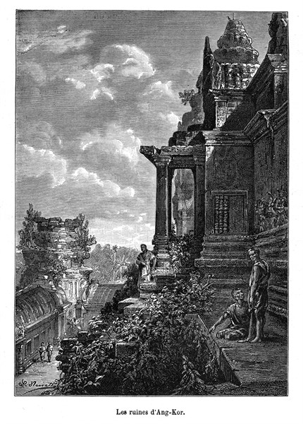 Les ruines d'Ang-Kor. Angkor est l'ancienne capitale de l'Empire khmer qui prospéra du IXe au XVe