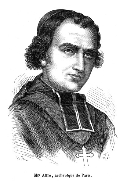 Monseigneur Affre, archevêque de Paris. Denys Auguste Affre, né à Saint-Rome-de-Tarn (Aveyron), le