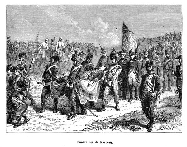 Funérailles de Marceau. François-Séverin Desgraviers-Marceau, né le 1er mars 1769 à Chartres et