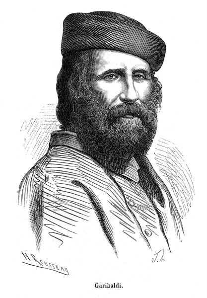 Giuseppe Garibaldi, né à Nice, le 4 juillet 1807 et mort à Caprera (royaume d'Italie), le 2 juin