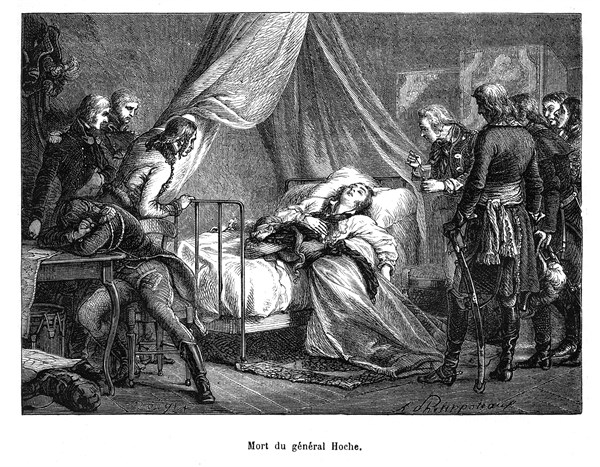 Mort de Hoche. Louis Lazare Hoche, né le 25 juin 1768 dans le faubourg de Montreuil à Versailles et