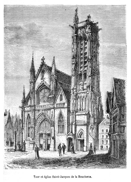 Tour et église Saint-Jacques de la Boucherie.