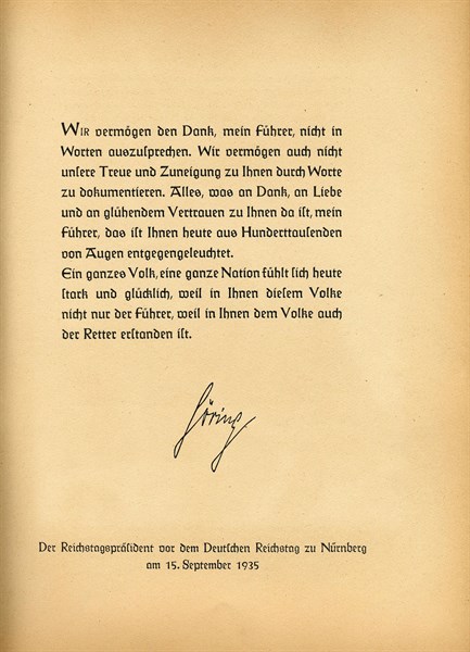 Adolf Hitler. Préface du "Adolf Hitler - Bilder aus dem leben des Fürhers". Herausgegeben vom