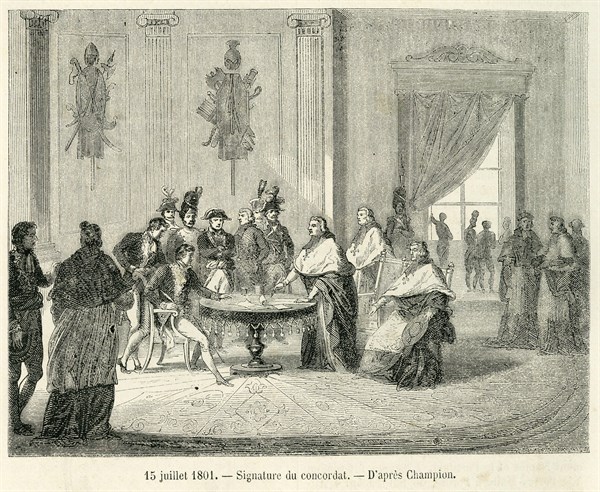15 juillet 1801. Signature du Concordat. D'après Champion.