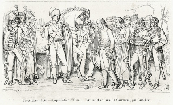 20 octobre 1805. Capitulation d'Ulm. Bas-relief de l'arc du Carrousel, par Cartelier.
