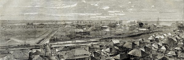 Japon. Vue générale de Yokohama.