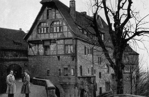 Adolf Hitler. Auf der Wartburg. Adolf Hitler à la Wartburg (lieu réputé allemand où Luther rédigea