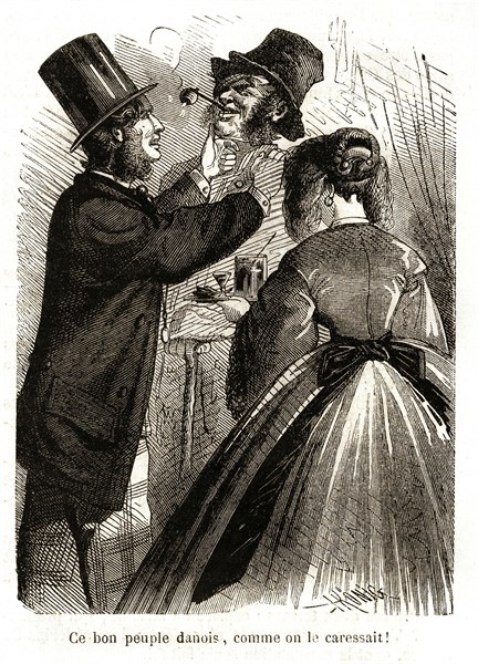 Angleterre. Caricature. La vie quotidienne des Anglais. "Ce bon peuiple danois, comme on le