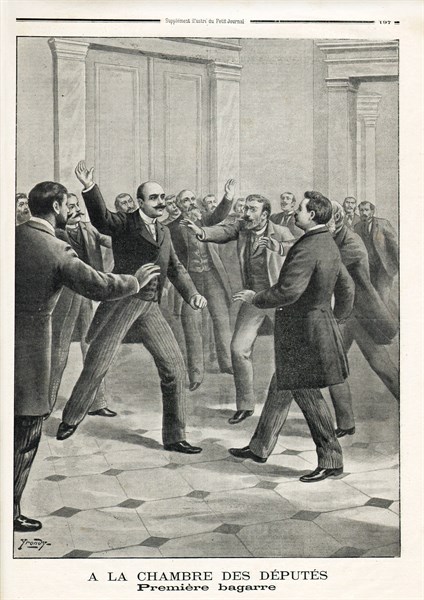 Le Petit Journal (supplément Illustré) du Dimanche 12 juin 1902. N° 605. Bagarre à la Chambre des