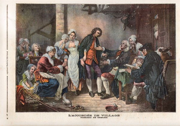 Le Petit Journal (supplément Illustré) du samedi 9 janvier 1892. N° 59. Fiançailles. L'Accordée de