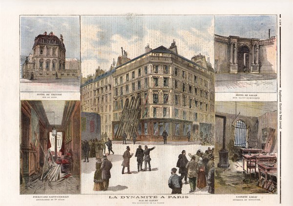 Le Petit Journal (supplément Illustré) du Samedi 16 avril 1892. N° 73. Anarchisme. La dynamite à